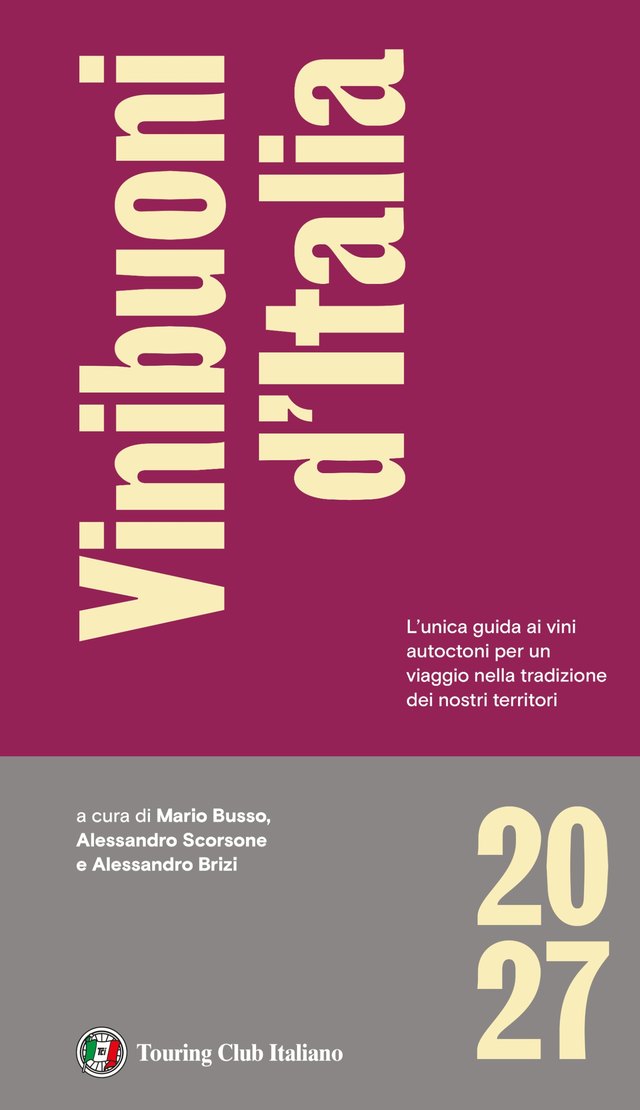 Copertina di Vinibuoni d’Italia 2027, edita dal Touring Club Italiano